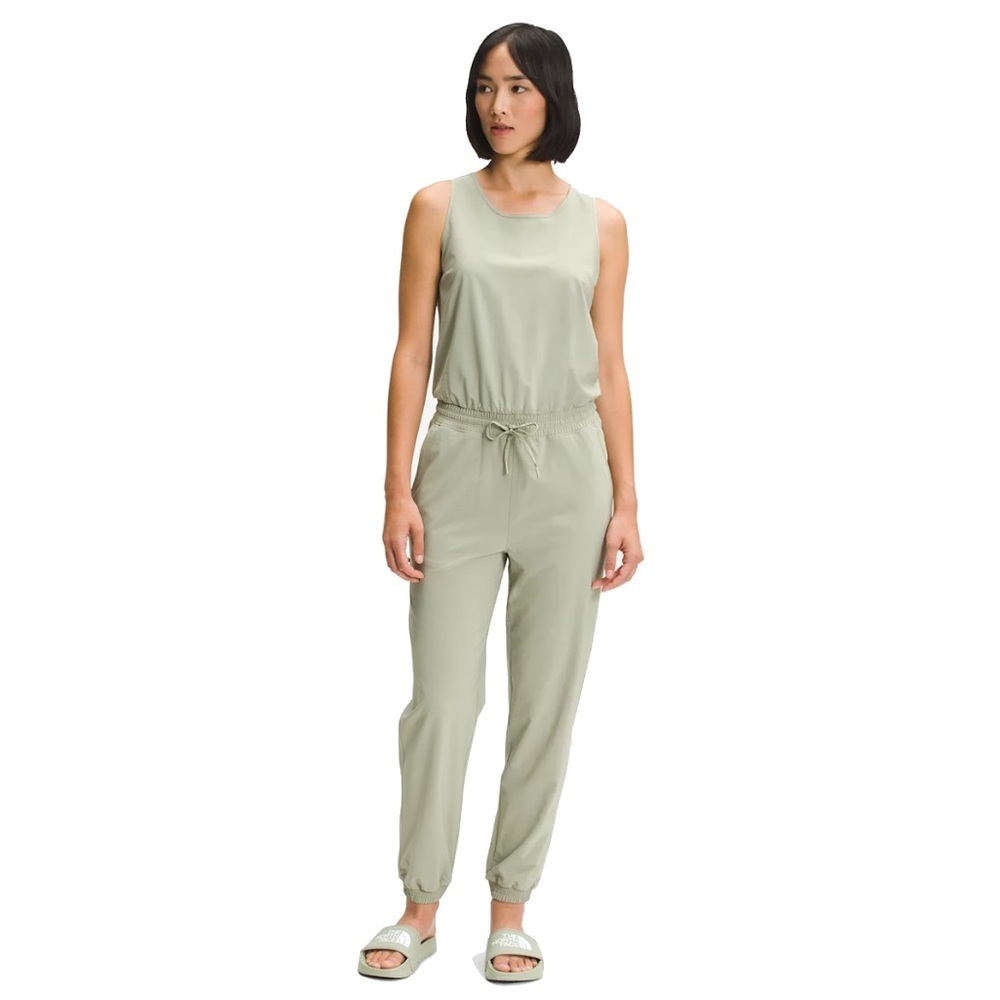 The North Face Never Stop Wearing Light Green Sleeveless Jogger Jumpsuit
